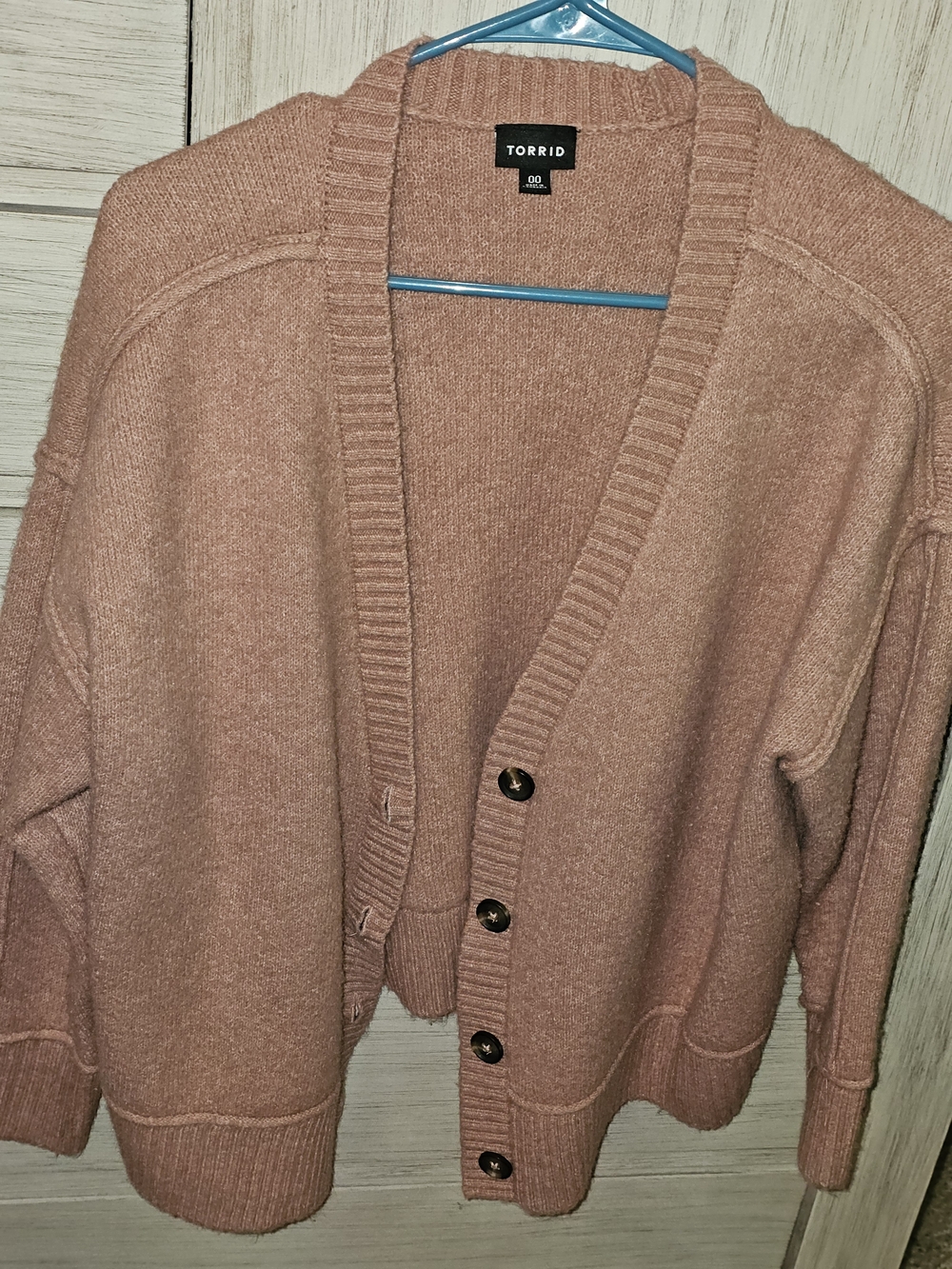 Torrid Vegan Cashmere Rose Pink Button-up Cardigan Oversized 00